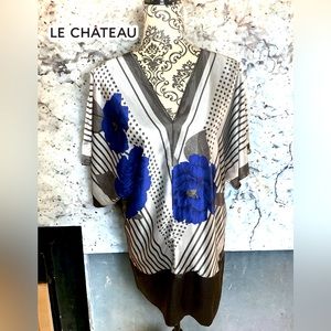 LE CHÂTEAU Women’s Silky Floral tunic- Medium